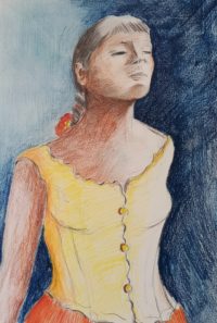 La danseuse / Mines de couleurs / 50 x 70 