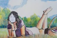 Réflexion naturelle / Aquarelle / 70 x 50