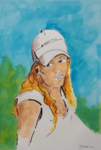 Sportive avant tout / Aquarelle et encre / 50 x 70 